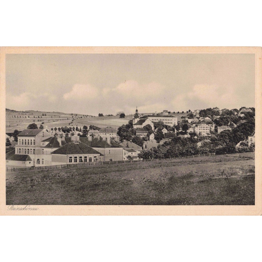 RPPC Steinschonau Czechoslovakia Kamenicky Senov 1934 Real Photo Postcard View
